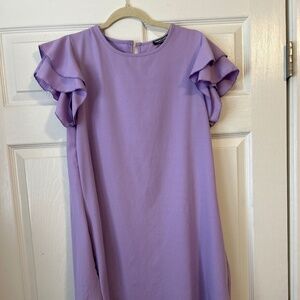 Purple dress with pockets on both sides